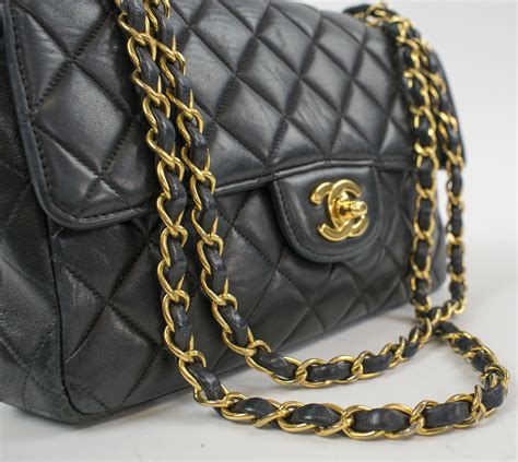 black and gold Chanel bag